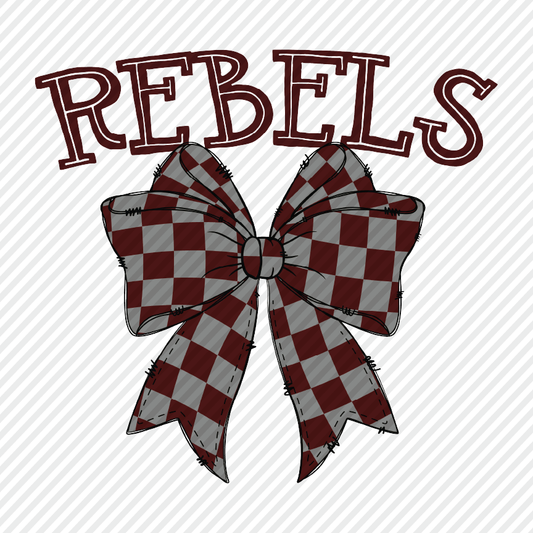 Rebels Checkered Bow