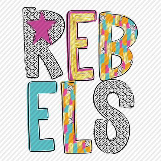 Rebels fun colorful Stacked