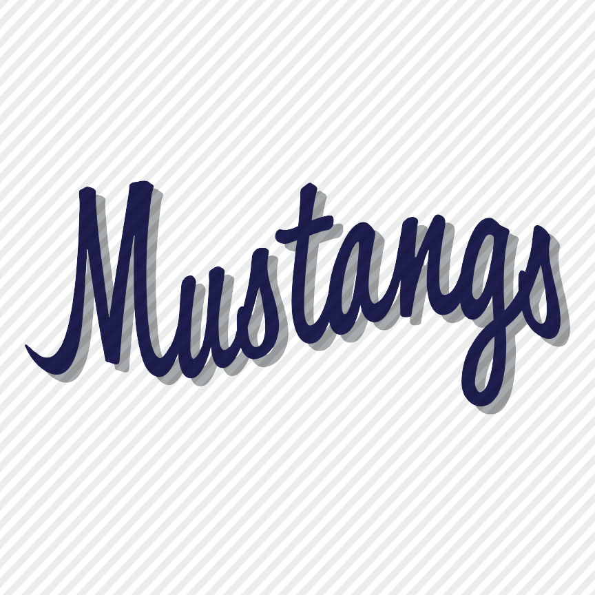 Mustangs with Shadow (plain & distressed)