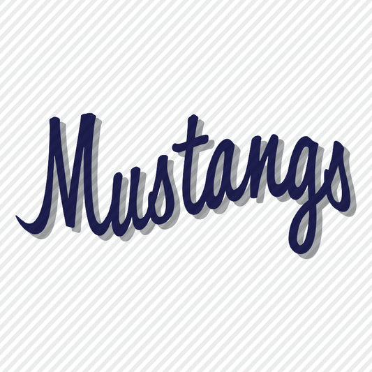 Mustangs with Shadow (plain & distressed)