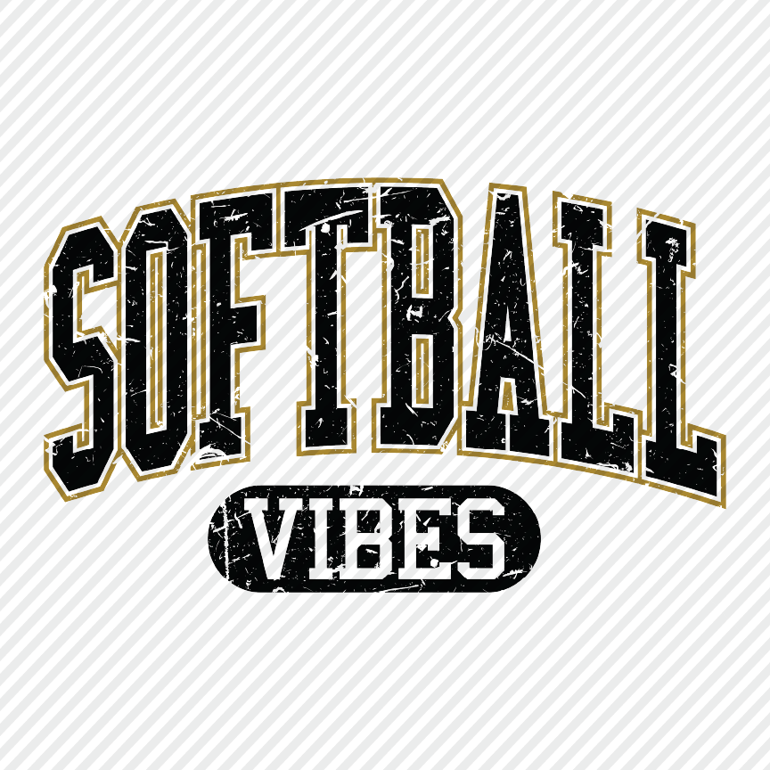 Softball Vibes - Gold & Black