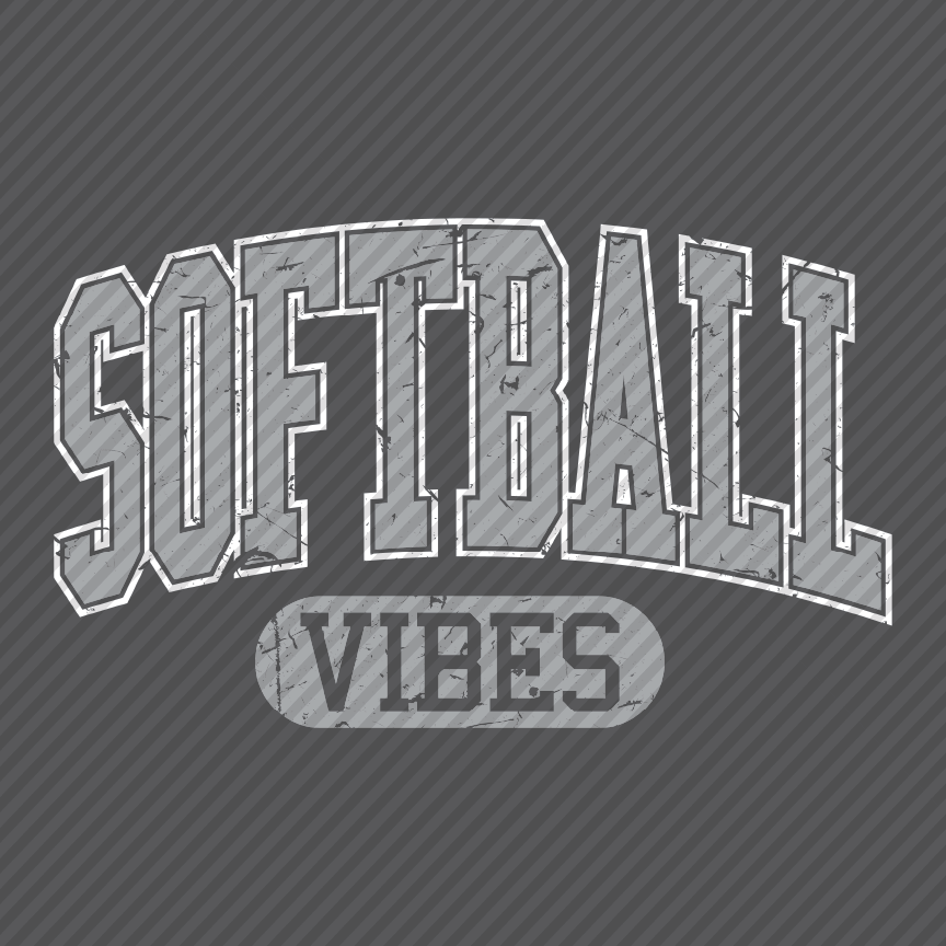 Softball Vibes - White & Grey