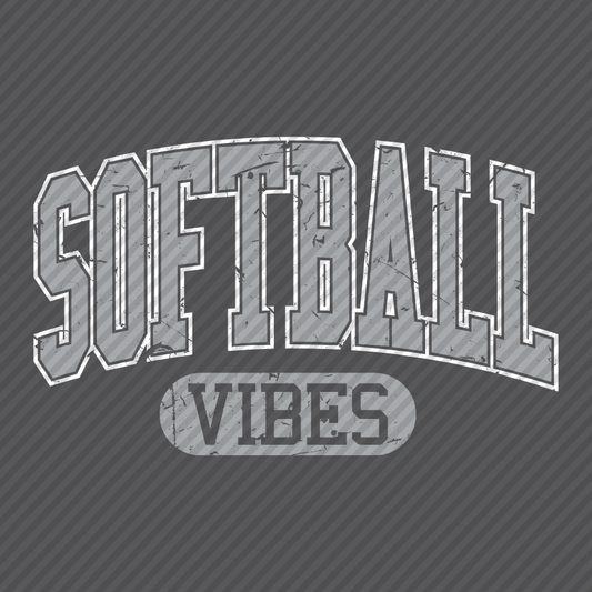 Softball Vibes - White & Grey