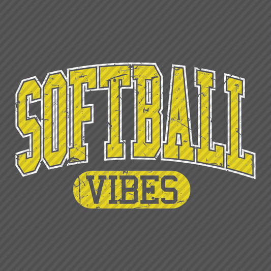 Softball Vibes - White & Yellow