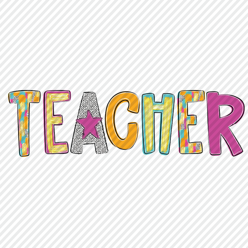 Teacher colorful