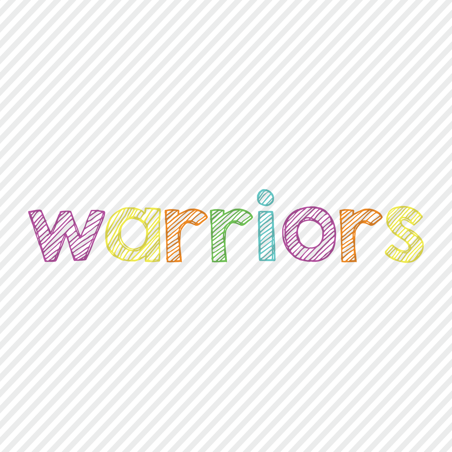Warriors - colorful sketch