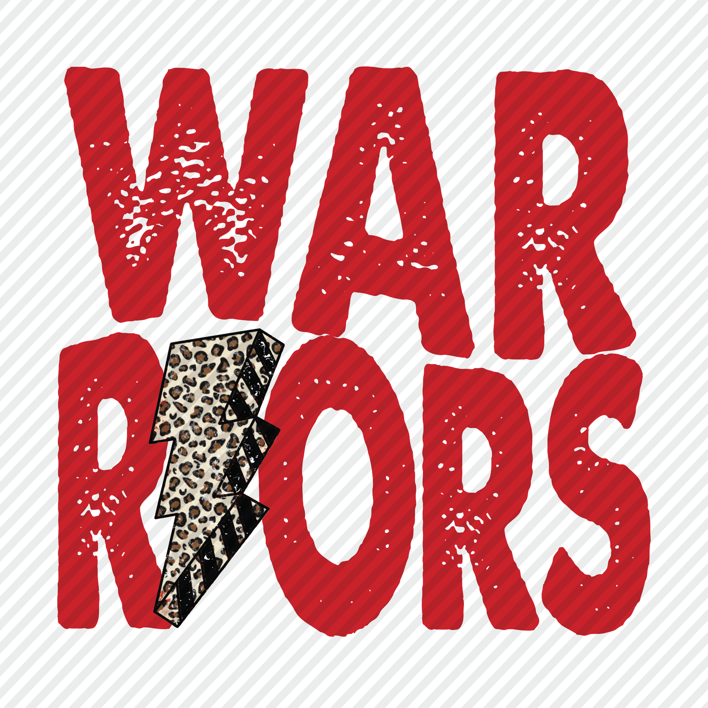 Warriors in Red with leopard lightning bolt